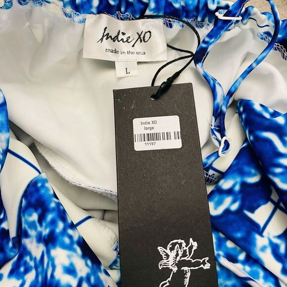 Indie Xo Midi Dress V Neck Sweetheart Size L NWT - Picture 10 of 10